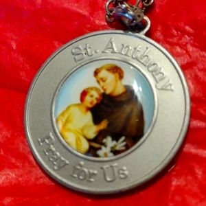 Vintage St Anthony necklace~pray for us